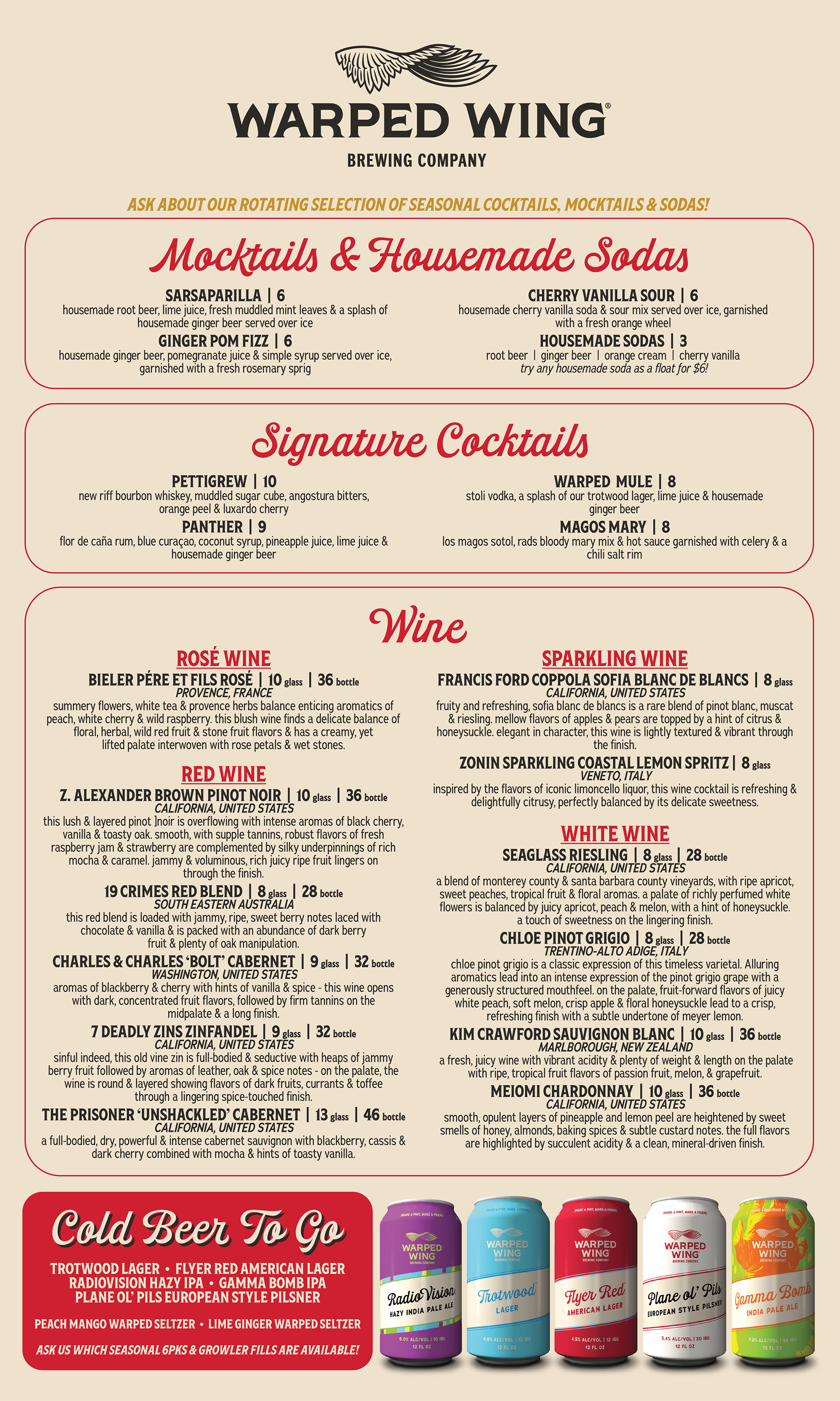 About Warped Wing Brewery Warped Wing